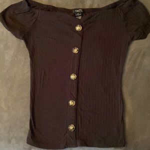 Black shirt from Rue21. Size small.